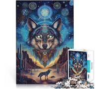 1000-piece puzzle for teenagers Wolf Fantasy Made of cardboard for age 14+ learning educational game Improving love between couples。size：26x38cm/10.24x14.96inch