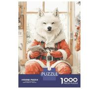 1000-piece Puzzle for Teenagers Wolf Santa on Toilet Puzzle for Adults Relaxing Games Pattern Assembly Gifts for Friends And Family 38x26cm/1000pcs
