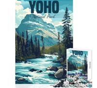 1000 Piece Puzzle For Teenagers Yoho National Park Canada Educational Toy Funny Gift Educational Games with Fully Interlocking Randomly Shaped Pieces Size 38x52cm