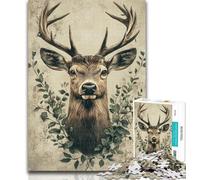 1000 Piece Puzzle Forest Deer 1000 Pieces Jigsaw Puzzles for Adults And Teens,Challenging Game Toys for Is Ideal As A Gift for The Whole Family 50x75cm