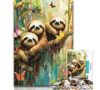 1000 Piece Puzzle Forest Sloth 1000 Piece Jigsaw Puzzles for Adults & Teens,Challenging Game for The Whole for Women, Gifts for Men 50x75cm