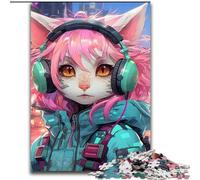 1000 Piece Puzzle Future Cat Warrior Wooden Jigsaw Puzzles for Adults size : 50x75cm Challenging Brain Teaser, Family Activity, Home Decor