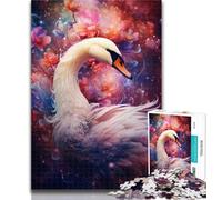 1000 Piece Puzzle Galaxies Swans Jigsaw Puzzle 1000 Pieces for Teenagers,with Matching Poster And Trivia Sheet for Age 14 26x38cm