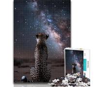 1000 Piece Puzzle Galaxy Cheetah Jigsaw Puzzles 1000 Pieces for Adults Teens,Train Your Brain And Hands Gifts for Friends And Family 26x38cm