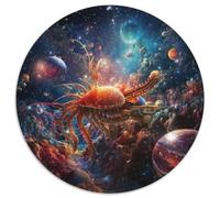 1000 Piece Puzzle Galaxy Octopus Impossible Jigsaw Puzzles for Adults Educational Activity for Cognitive Skills Cognitive Skill Improvement (67.5x67.5cm)