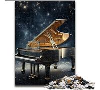 1000 Piece Puzzle Galaxy Piano Wooden Jigsaw Puzzles for Adults size50x75cm Challenging Brain Teaser for Teenagers, Family Game Night Fun