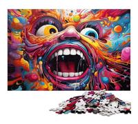 1000 Piece Puzzle Game Colorful Psychedelic Art Monsters Jigsaw Puzzles For KidsPaper Jigsaw 1000pcs(38x26cm)