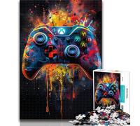 1000 Piece Puzzle Gaming Controller Colorful Jigsaws Puzzles 1000 Pieces for Adults Gifts,Learning Educational Toy for Is Ideal As A Gift for The Whole Family 26x38cm