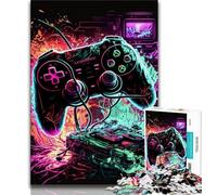 1000 Piece Puzzle Gaming Neon 1000 Piece Jigsaw Puzzles for Teenagers Gifts,Birthday Present, Gifts, Wall Art for And Age 14 Years Up (50x75cm)