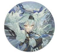 1000 Piece Puzzle Genshin Impact Eula Lawrence Round Jigsaws 1000 Pieces for Adults Intricate Design for Teenagers, DIY Decor, And Brain-Boosting Fun 67.5x67.5cm