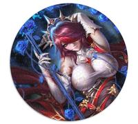 1000 Piece Puzzle Genshin Impact Rosaria 1000 Pieces Round Puzzles for Adults for Home Decor, Brain Training 67.5x67.5cm