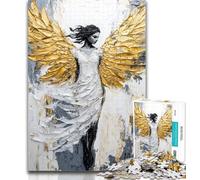 1000 Piece Puzzle Golden Angel 1000 Pieces Jigsaw Puzzles for Adults And Teens,Challenging Game Toys for Is Ideal As A Gift for The Whole Family 50x75cm