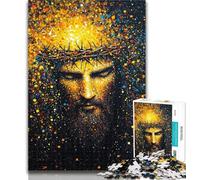 1000 Piece Puzzle Golden Jesus Jigsaws 1000 Pieces for Teenagers,is Ideal As A Gift for The Whole Family Suitable for And 14 50x75cm