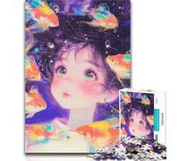1000 Piece Puzzle Goldfish Boy Jigsaw Puzzles for Adults 1000 Pieces,Relax Games Is Ideal As A Gift for The Whole Family 26x38cm