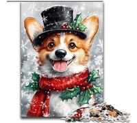 1000 Piece Puzzle Happy Corgi Jigsaw Puzzles for Adults 50X75CM for Birthdays, Holidays, Best for Christmas