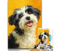1000 Piece Puzzle Happy Puppy 1000 Pieces Jigsaw Puzzles for Adults And Teens,Artists Collection, Fine Art for Age 14+ 50x75cm