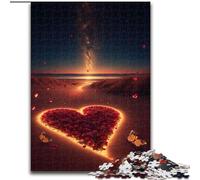 1000 Piece Puzzle Heart on The Beach Jigsaw Puzzles for Adults 1000 Challenging Brain Teaser for Teenagers, Family Fun, DIY Home Decor Gift (Size 50x75cm)