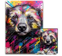 1000 Piece Puzzle Horse Graffiti cardboard Jigsaw Puzzles for Adults Challenging DIY Brain Teaser, Perfect Family Game Or Decorative Gift 26X38CM/10.23x14.96inch