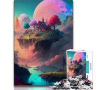 1000 Piece Puzzle House In The Hill Jigsaws Puzzles 1000 Pieces for Adults Gifts,Decompressing Intellectual Educational Toy Great Gifts And Toys (38x26cm)