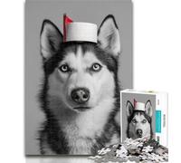 1000 Piece Puzzle Husky Playing with Toilet Paper 1000 Piece Jigsaw Puzzles for Teenagers Gifts,Artists Collection, Fine Art for Age 14+ 26x38cm