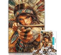 1000 Piece Puzzle Indian Princess Jigsaws 1000 Pieces for Teenagers,is Ideal As A Gift for The Whole Family Suitable for And 14 26x38cm