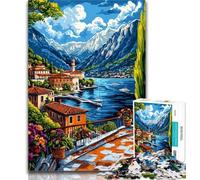 1000 Piece Puzzle Italian Cityscape 1000 Piece Jigsaw Puzzle for Adults Teens,Toys Educational Games Stress Relieving Great Gifts And Toys 50x75cm