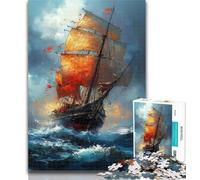 1000 Piece Puzzle Japanese Ancien Boat Jigsaw Puzzles 1000 Pieces for Adults Teens,Learning Educational Toy for Is Ideal As A Gift for The Whole Family 50x75cm