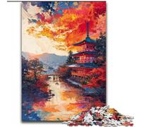 1000 Piece Puzzle Japanese Style Temple Puzzles for Adults Creative Family Game & Home Decor, for Teenagers size 50x75cm