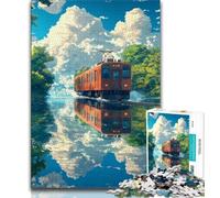 1000 Piece Puzzle Japanese Trains Puzzles for Adults Teens 1000 Pieces,Toys Educational Games Stress Relieving Enhance Love between Couples (50x75cm)