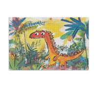 1000 Piece Puzzle - Jigsaw for Adults Dinosaur Roaming in The Prehistoric Jungle