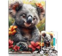 1000 Piece Puzzle Jungle Koala 1000 Piece Jigsaw Puzzles for Adults Gifts,Educational Game Challenge Toy for Women And Men (26x38cm)