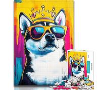 1000 Piece Puzzle King Dog Jigsaws Puzzles 1000 Pieces for Adults Gifts,Learning Educational Toy for Is Ideal As A Gift for The Whole Family 26x38cm