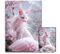 1000 Piece Puzzle Kitsune Japanese Fox Jigsaw Puzzles for Adults Ideal for Teenagers Collectors Travel Gift Family Activity 1000 PCS(75x50cm)