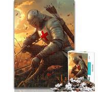 1000 Piece Puzzle Knight in The Sunset 1000 Piece Jigsaw Puzzles for Adults & Teens,Challenging Game for The Whole for Women, Gifts for Men 50x75cm