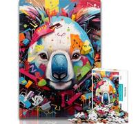 1000 Piece Puzzle Koala Graffiti 1000 Piece Jigsaw Puzzles for Teenagers,Educational Toys & Games for Adults And Teenagers 26x38cm