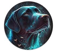 1000 Piece Puzzle Labrador Retriever Dog 1000 Piece Round Jigsaw Puzzle Perfect for Family Fun, Party Games, Birthday Party Favors 1000pcs (67.5x67.5cm)
