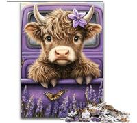 1000 Piece Puzzle Lavender Yak JigsawPuzzle 1000 Pieces for Adults Challenging Brain Teaser for Teenagers & Families 26X38CM