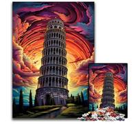 1000 Piece Puzzle Leaning Tower of Pisa Italy Paper Jigsaw Puzzles for Adults for Teenagers & Teens, Ideal Birthday 1000 PCS(38x26cm)