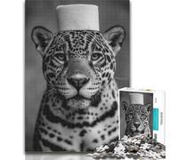 1000 Piece Puzzle Leopard Playing with Toilet Paper 1000 Piece Jigsaw Puzzle for Adults Teens,Train Your Brain And Hands Gifts for Friends And Family 26x38cm