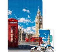 1000 Piece Puzzle London And Paris Cityscapes Puzzles for Adults Teens 1000 Pieces,Toys Educational Games Stress Relieving Enhance Love between Couples 26x38cm