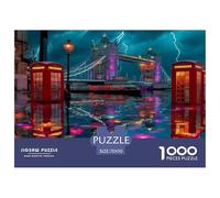1000 Piece Puzzle - London Landscape British Landmarks, Educational Challenging Games, for Home Decor, Ideal for Adults Teens And Kids 70x50cm/1000pcs