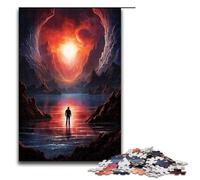 1000 Piece Puzzle Looking at The World Alone14 Jigsaw for Adults Wooden Jigsaw Challenging Game 1000PCS(75x50cm)