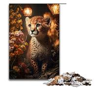 1000 Piece Puzzle Magic Fantasy Cheetah Cub Jigsaw for Adults Wooden Jigsaw Challenging Game 1000 PCS