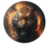 1000 Piece Puzzle Magic Tiger 1000 Pieces Round Puzzles for Adults for Home Decor, Brain Training 67.5x67.5cm