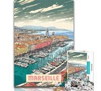 1000 Piece Puzzle Marseille Jigsaw Puzzles for Adults 1000 Pieces,Train Your Brain And Hands Birthday Present, Gifts 26x38cm