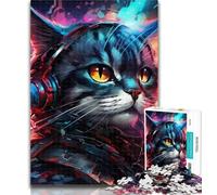 1000 Piece Puzzle Mechanical Cat 1000 Piece Jigsaw Puzzle for Adults Teens,Train Your Brain And Hands Gifts for Friends And Family 50x75cm