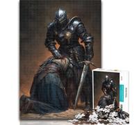 1000 Piece Puzzle Mighty Medieval Knight Adult Puzzles 1000 Pieces,for Age 14+ Impossible Game Best Gift for Adults And Teenagers 75x50cm