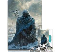 1000 Piece Puzzle Mighty Medieval Knight Jigsaw Puzzle 1000 Pieces for Teenagers,Decompressing Intellectual Educational Toy Birthday Present, Gifts 50x75cm