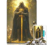 1000 Piece Puzzle Mighty Medieval Knight Jigsaws Puzzles 1000 Pieces for Adults Gifts,Learning Educational Toy for Is Ideal As A Gift for The Whole Family 26x38cm