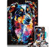 1000 Piece Puzzle Miniature American Shepherd Jigsaw Puzzles for Adults 1000 Pieces,Train Your Brain And Hands Birthday Present, Gifts 26x38cm
